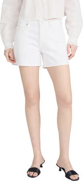 FRAME The Hang Mid Thigh Denim Shorts