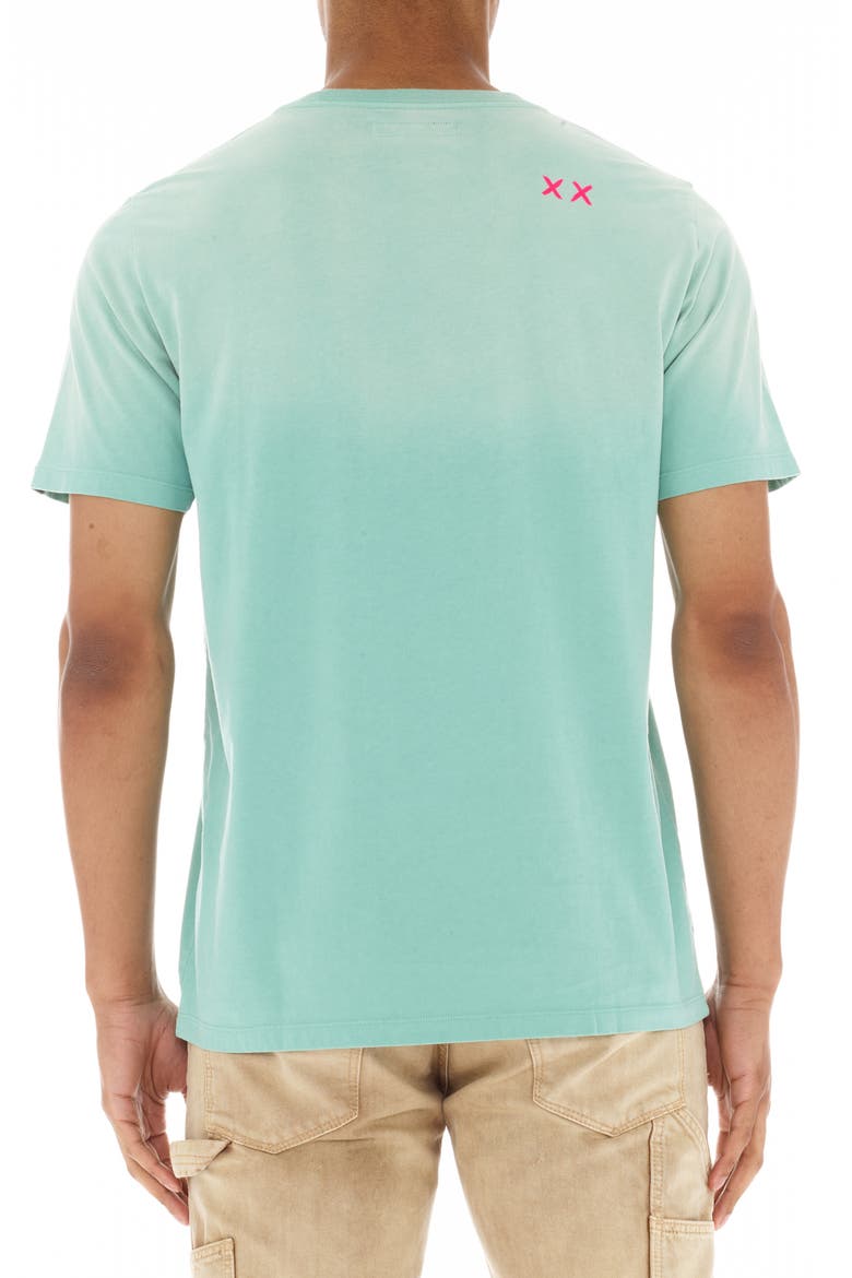 Shimuchan Flocked Logo Graphic T-Shirt, Alternate, color, VINTAGE MINT
