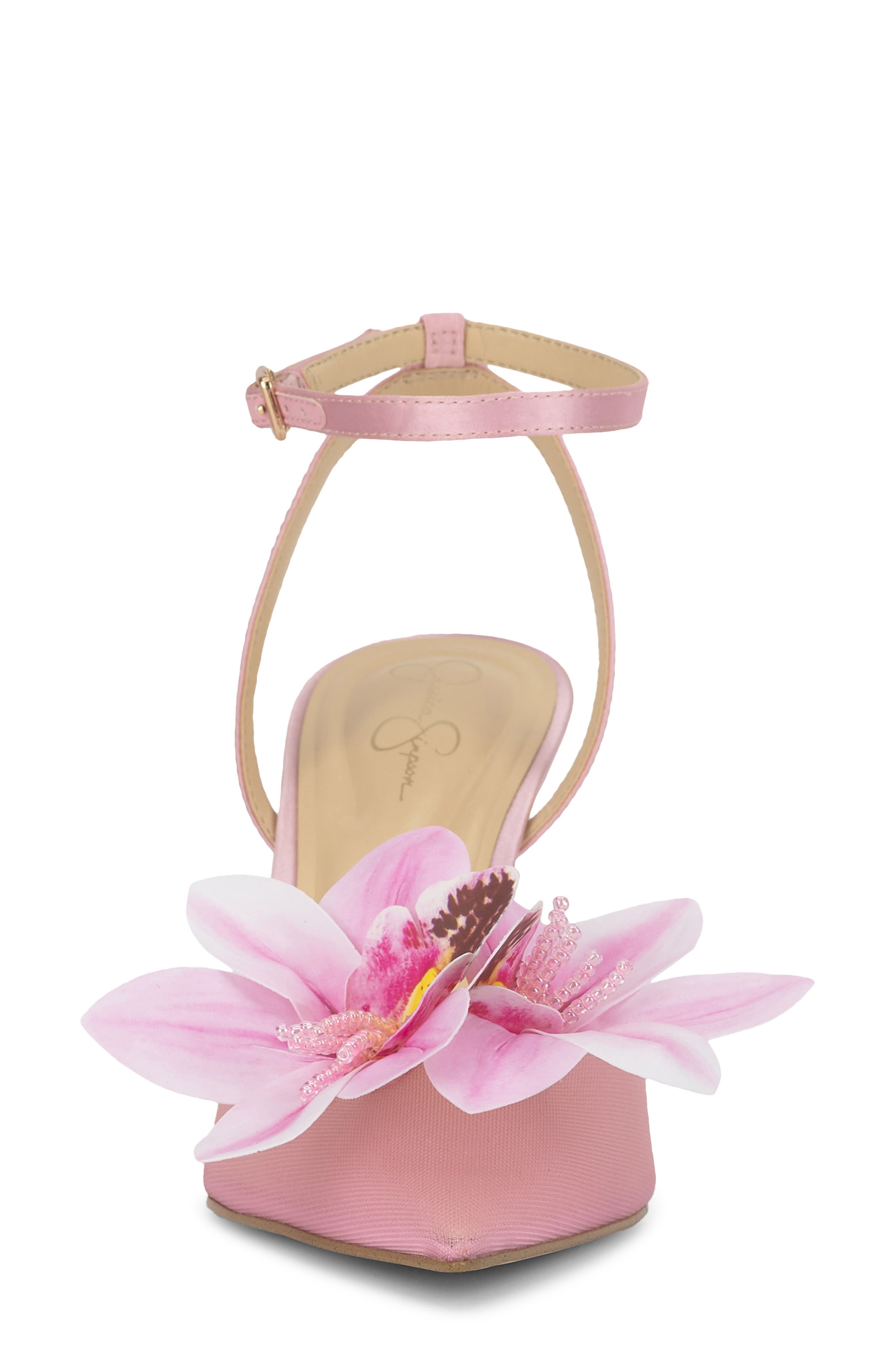 Jessica Simpson Vilyria Embellished Pointed Toe Pump, Alternate, color, Pink Sugar