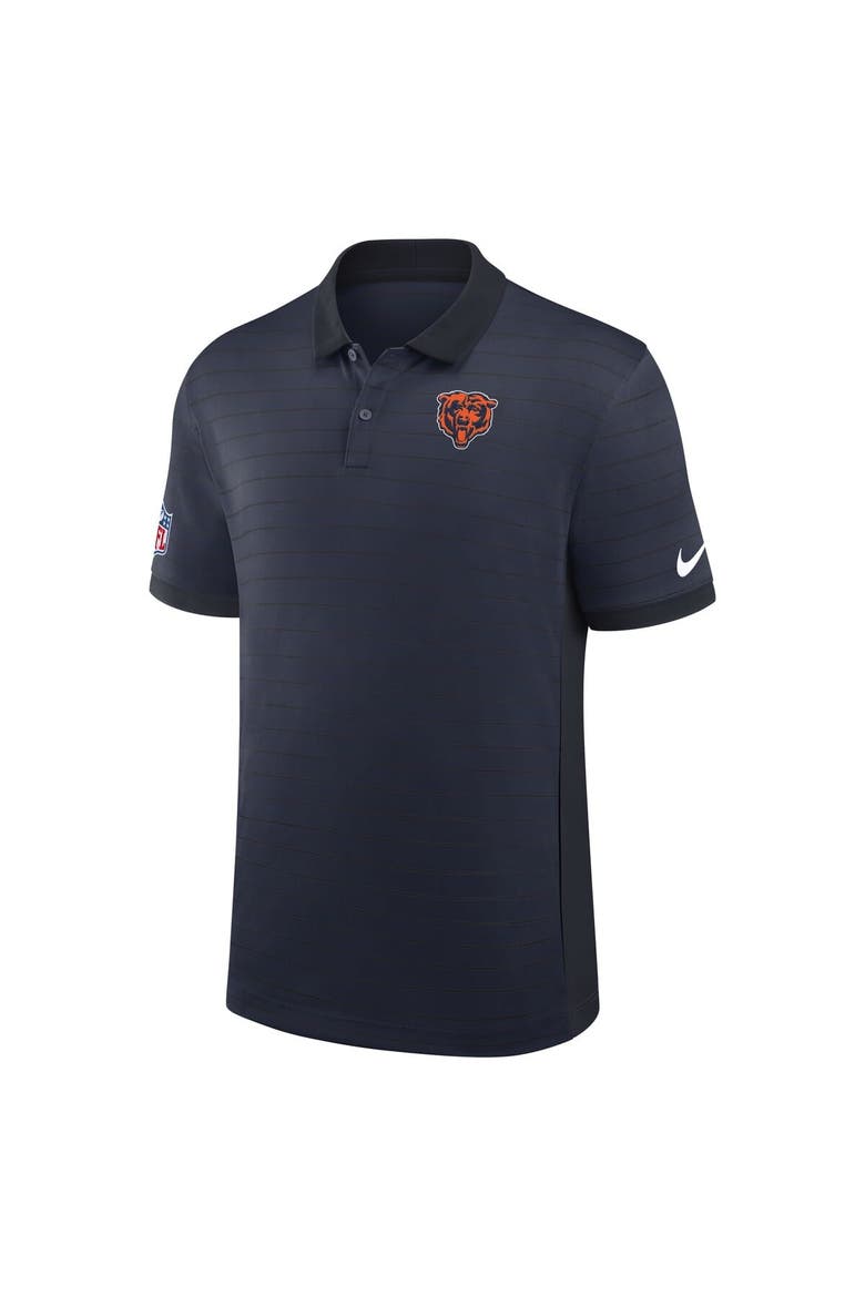 Men's Nike Navy Chicago Bears Sideline Victory Stripe Performance Polo, Alternate, color, Navy