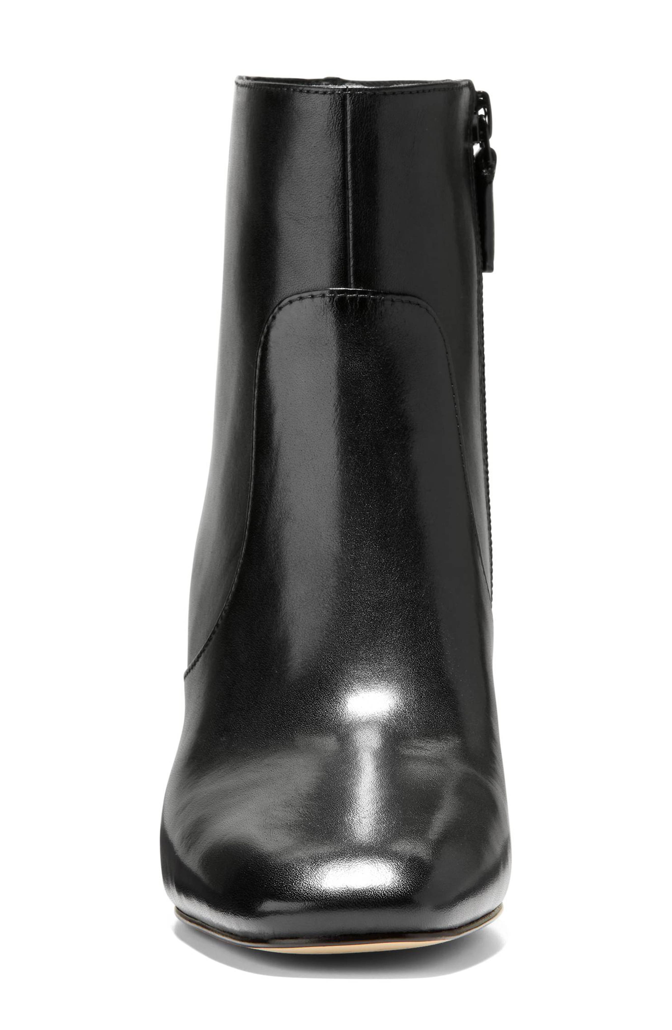 Caterina Leather Bootie, Alternate, color, BLACK LEATHER