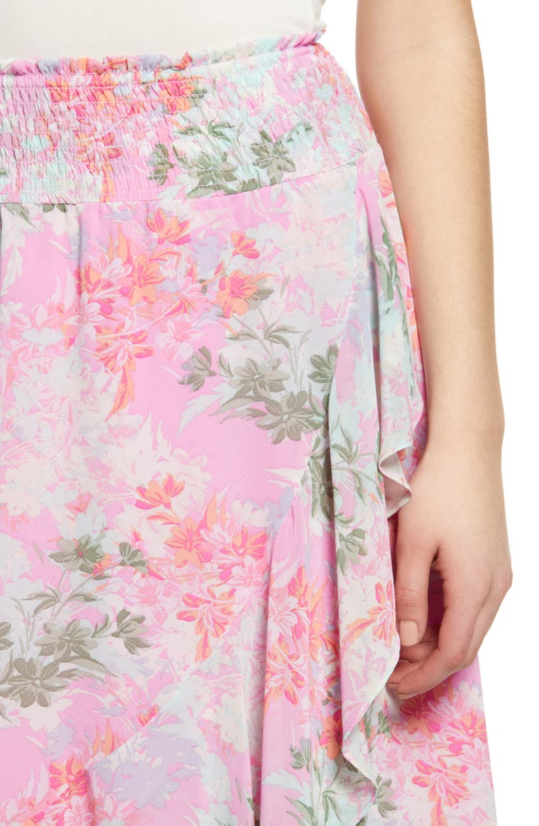Vince Camuto Floral Ruffle Skirt, Alternate, color,