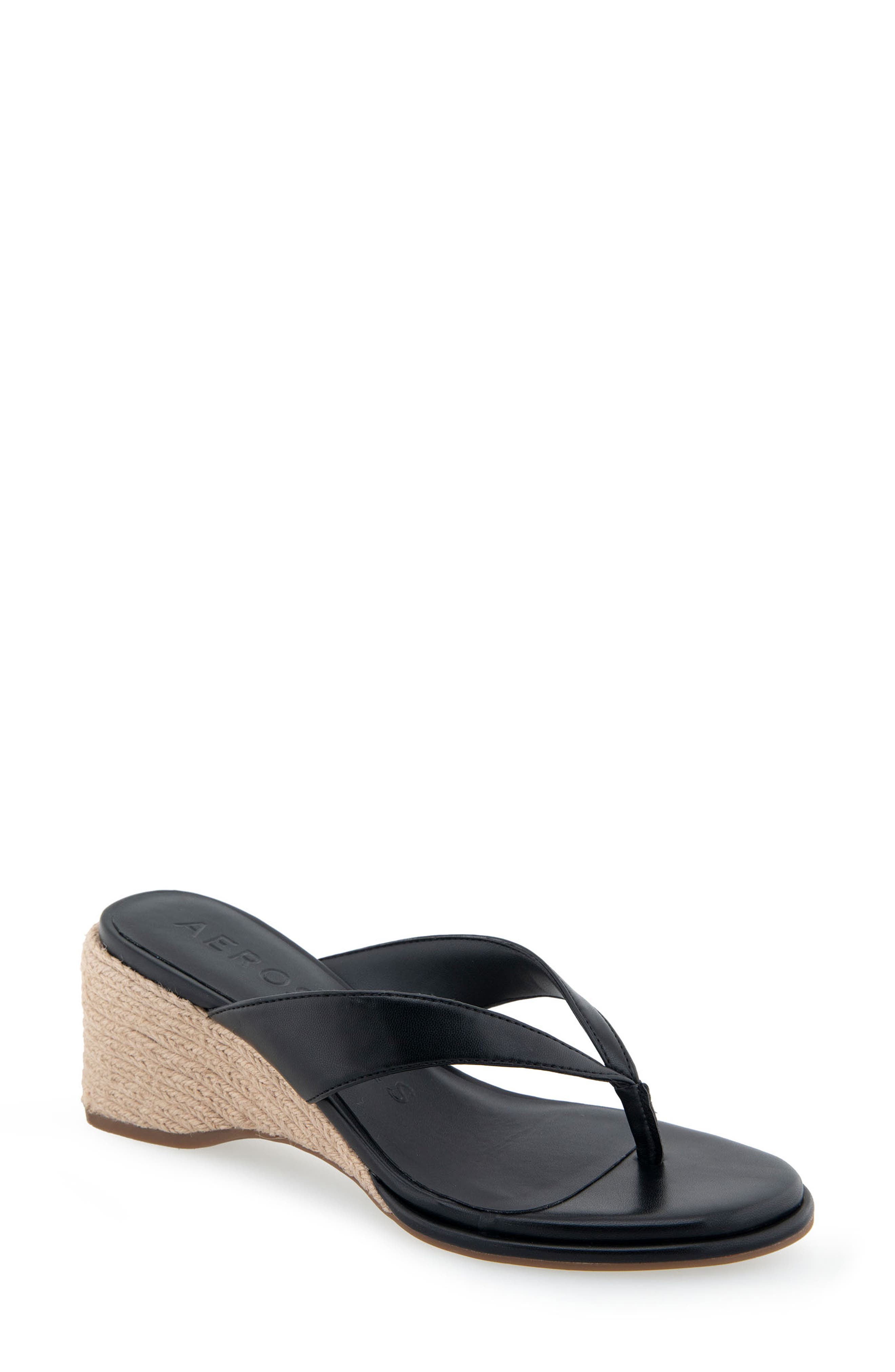 Aerosoles Nero Espadrille Wedge Flip Flop, Main, color, 