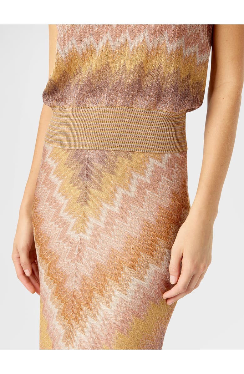 Missoni Snake-pattern Viscose Lamé Tank Top, Alternate, color, Green& Brown