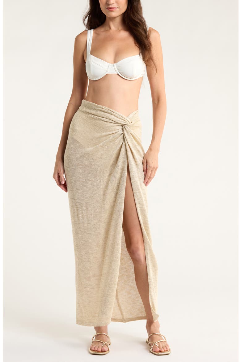 Cover-Up Maxi Skirt, Main, color, BEIGE