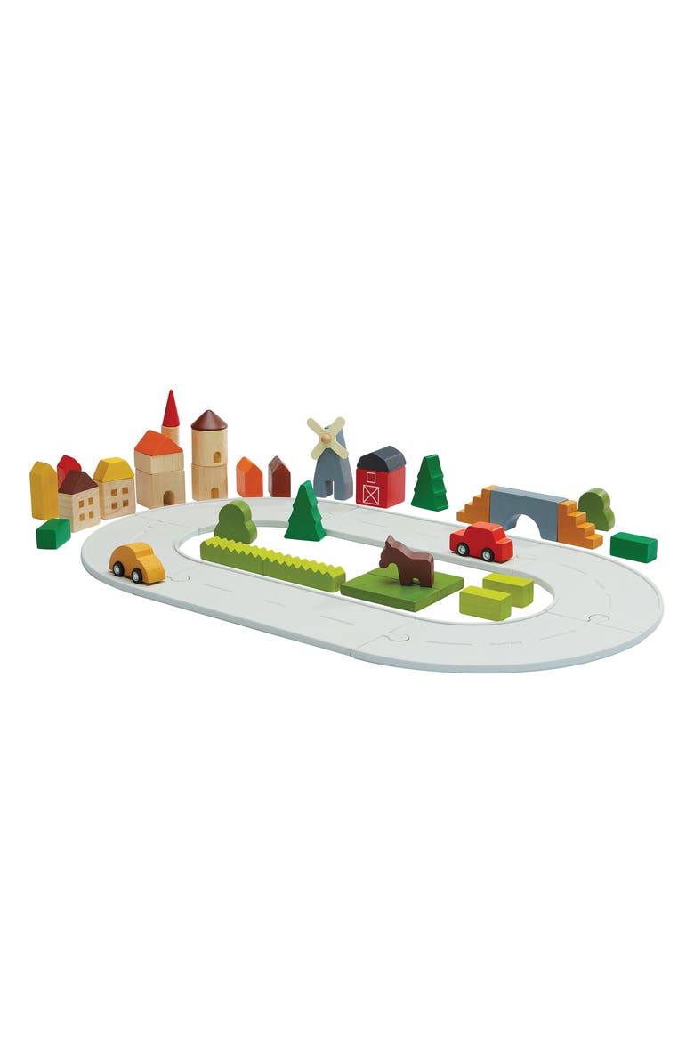 PlanToys<sup>®</sup> Village Block Playset, Alternate, color, Assorted