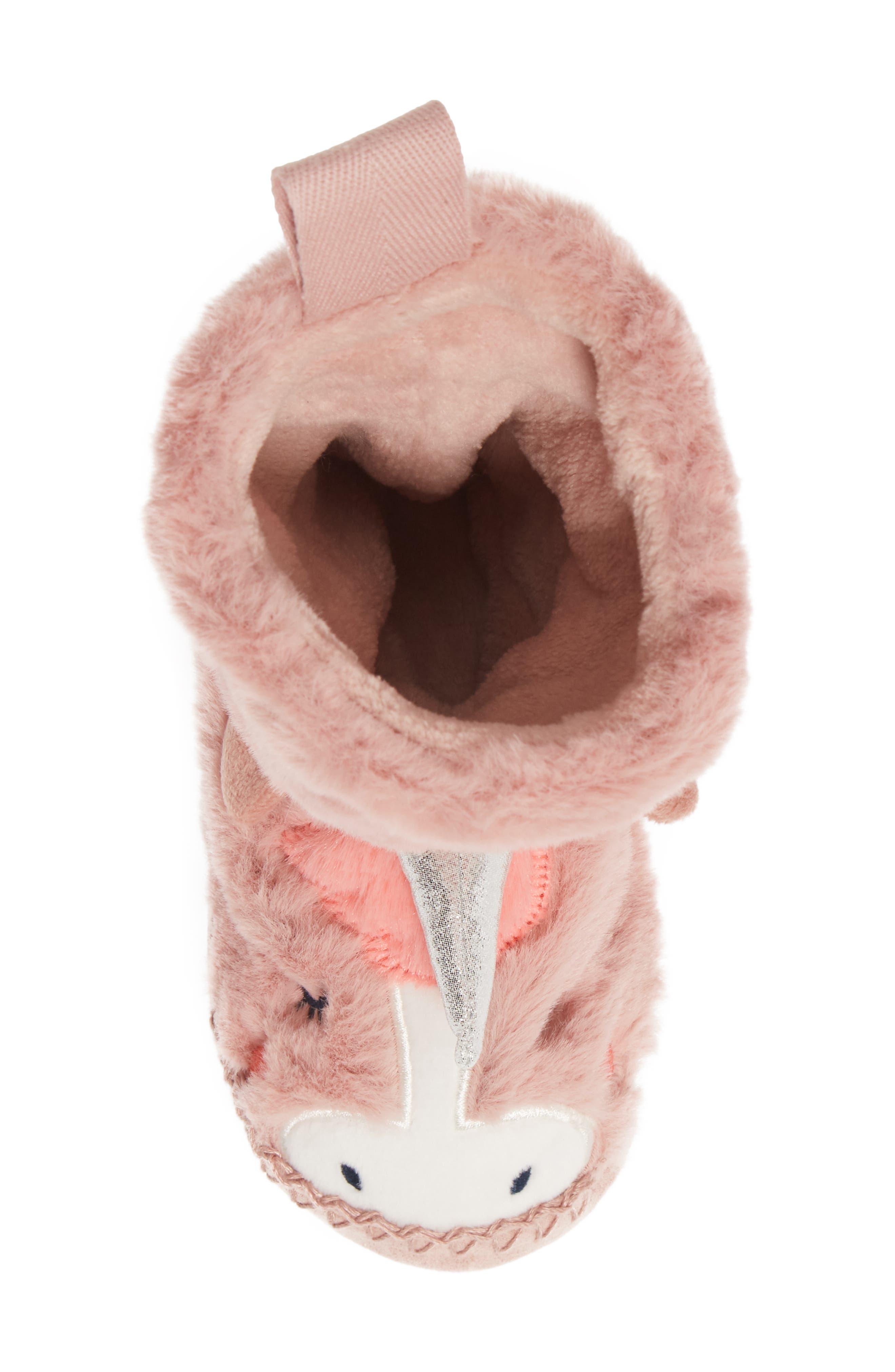 Fuzzy Slipper, Alternate, color, UNICORN