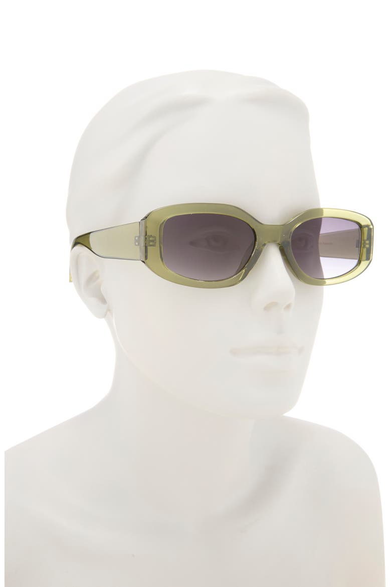 Oval Sunglasses, Alternate, color, OLIVE