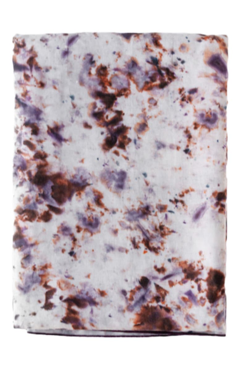 Goldie Home Rose Marble Tablecloth, Main, color, Plum Trim