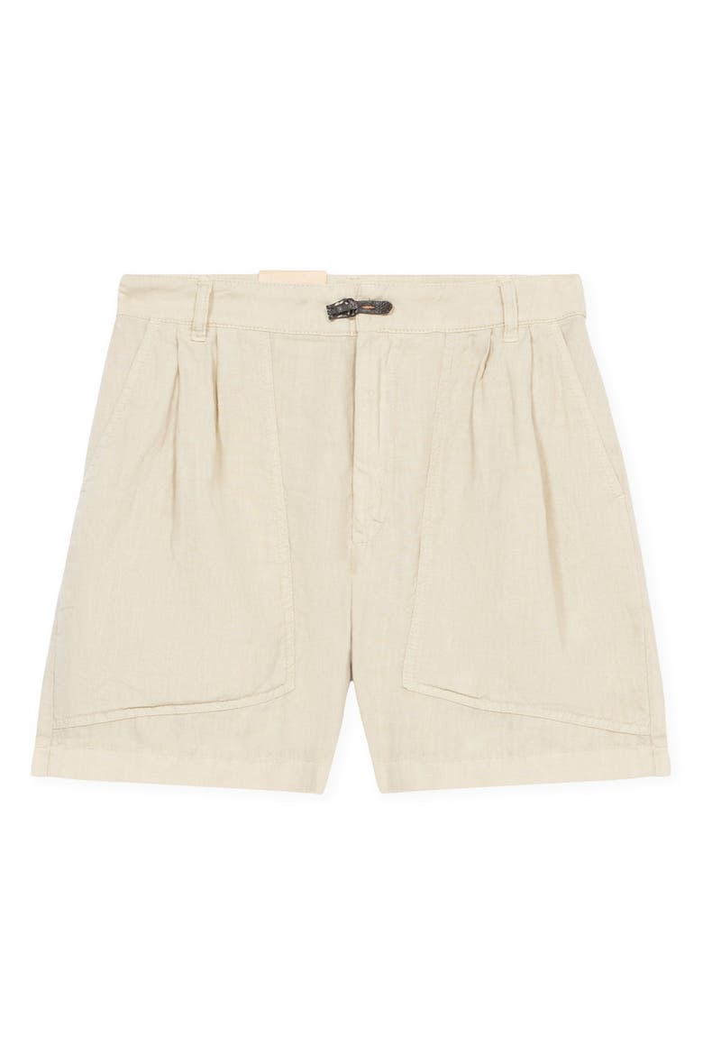 Jana Linen Shorts, Main, color, STONE