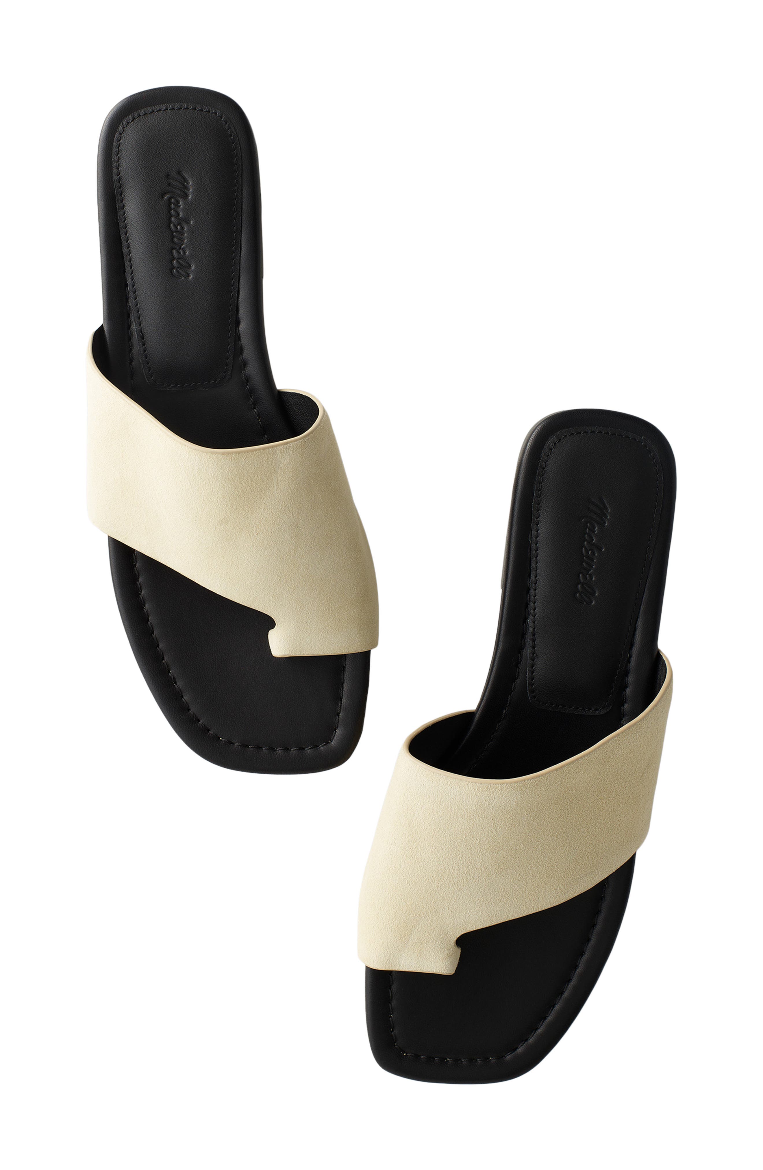 Madewell The Maycie Toe Loop Slide Sandal, Alternate, color, Flax