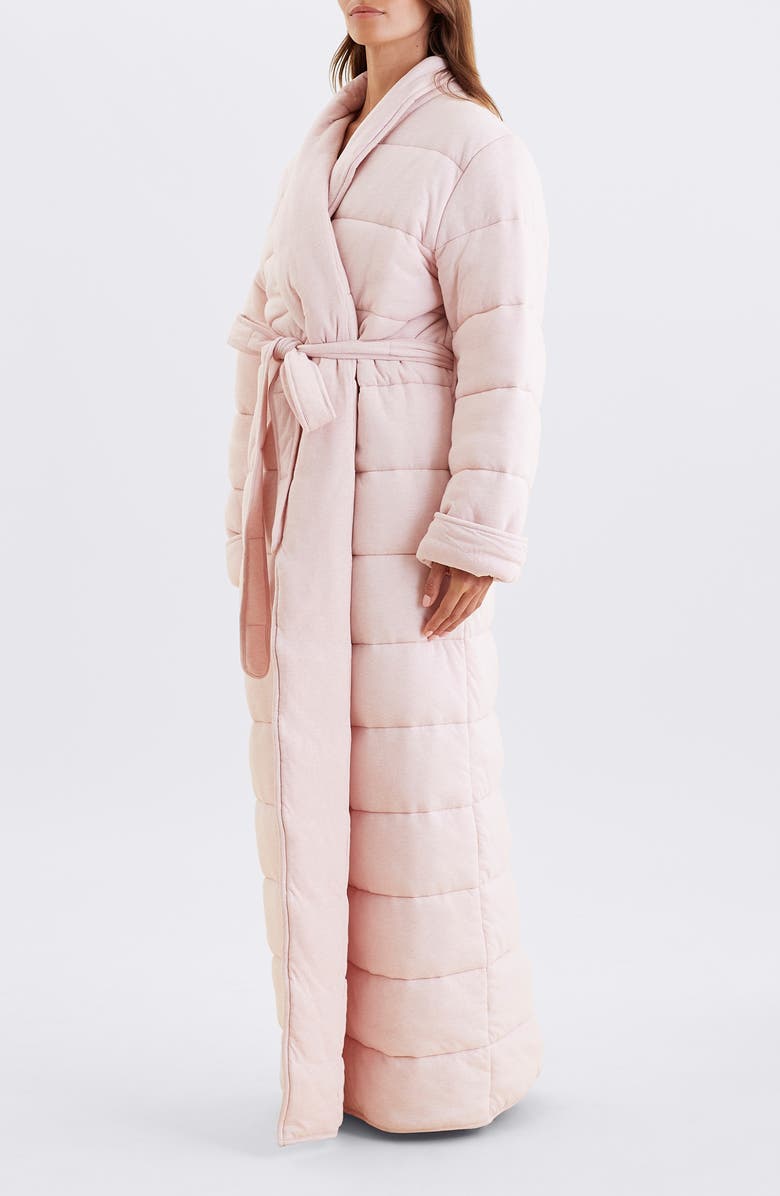 Papinelle Quilted Cotton Maxi Robe, Alternate, color, Papinelle Pink