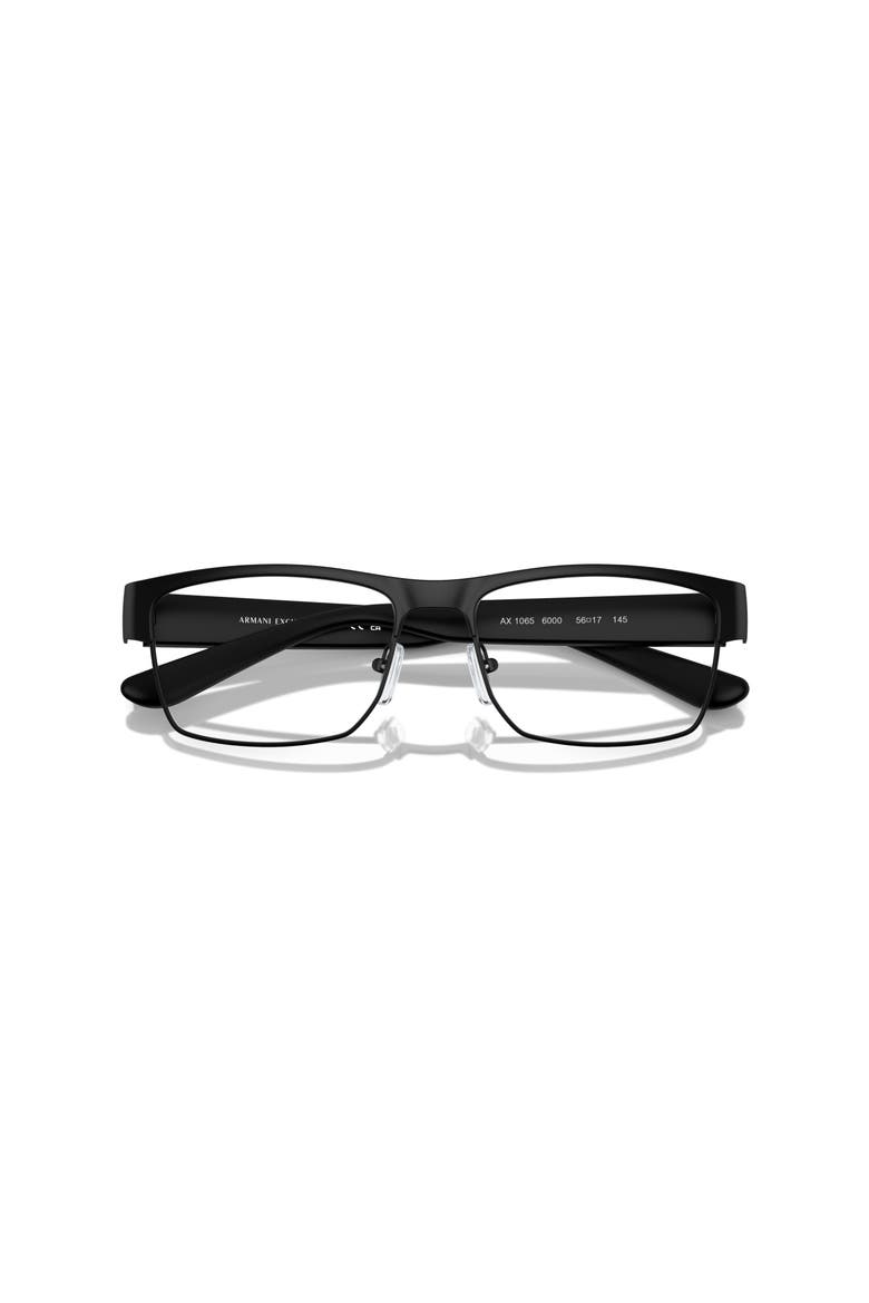 56mm Rectangle optical glasses, Alternate, color, Black