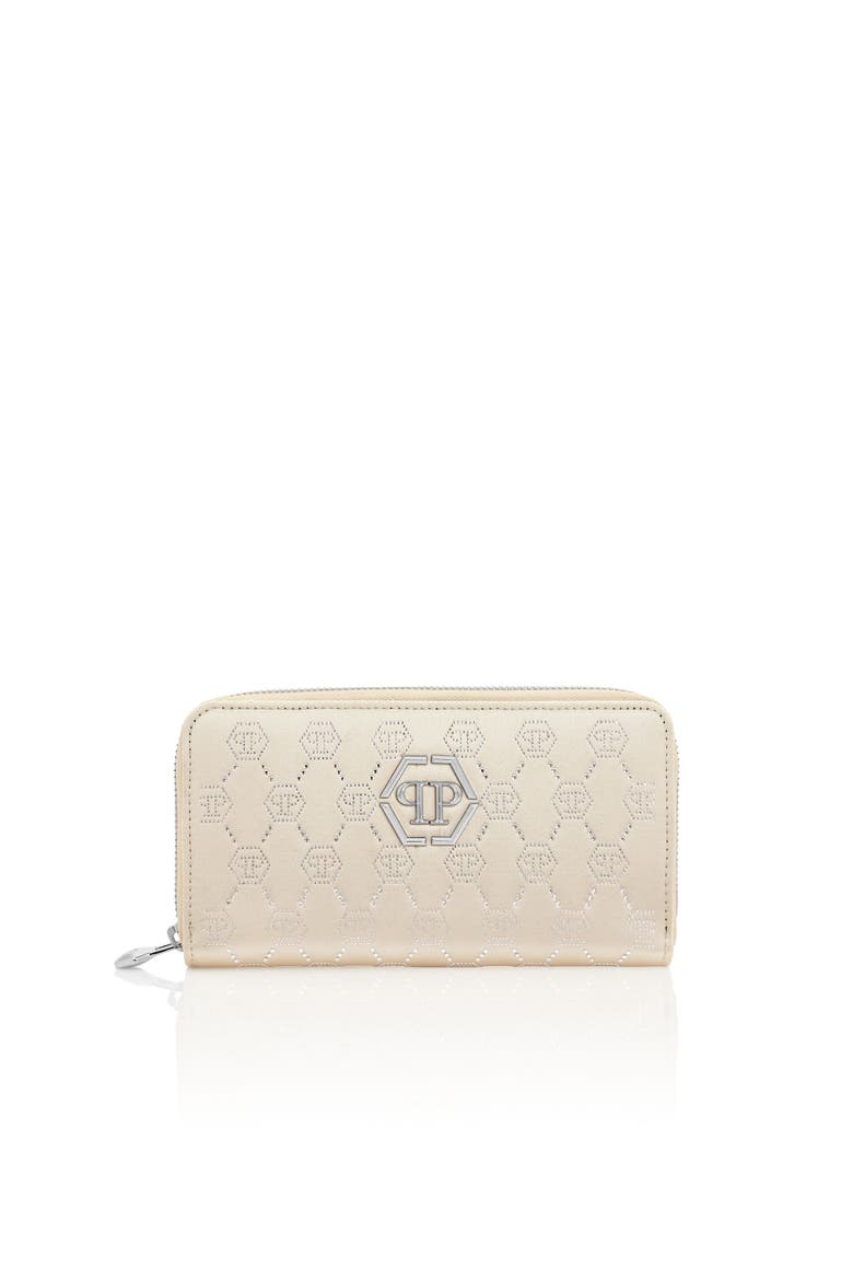 Zip Around Wallet Women, Main, color, beige