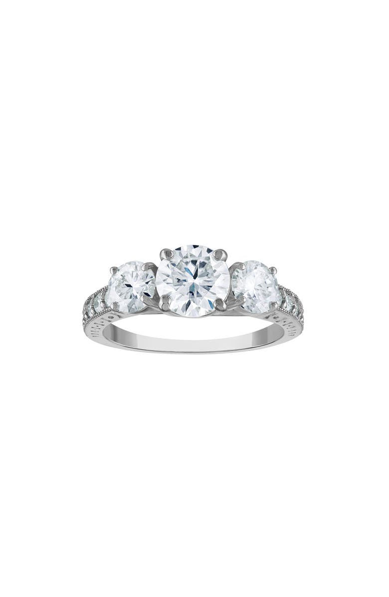 FUZION CREATIONS Moissanite Ring, Main, color, Silver