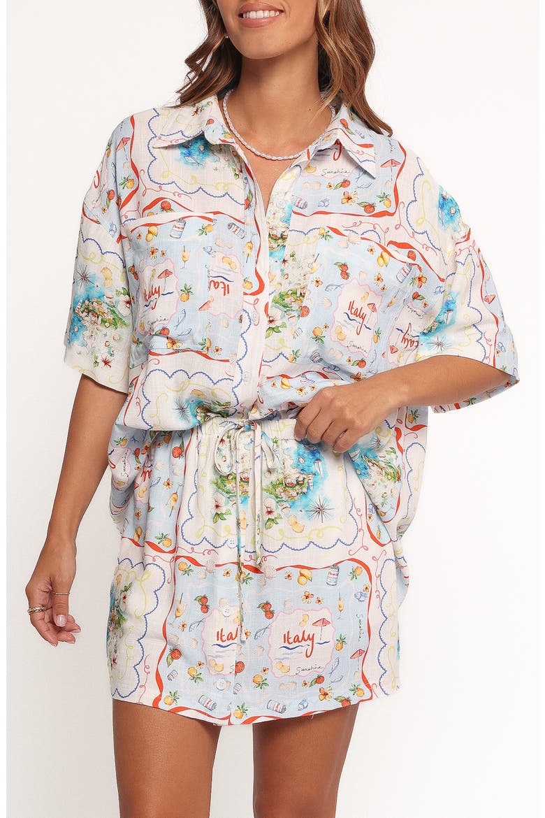 Abella Short Sleeve Button-Up Shirt, Main, color, LUCIA