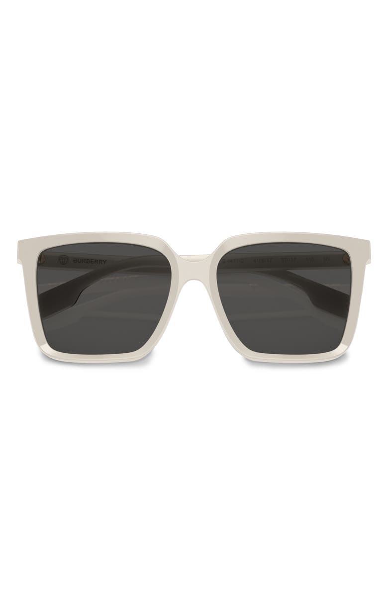 Burberry 57mm Square Sunglasses, Alternate, color, Milky Ivory
