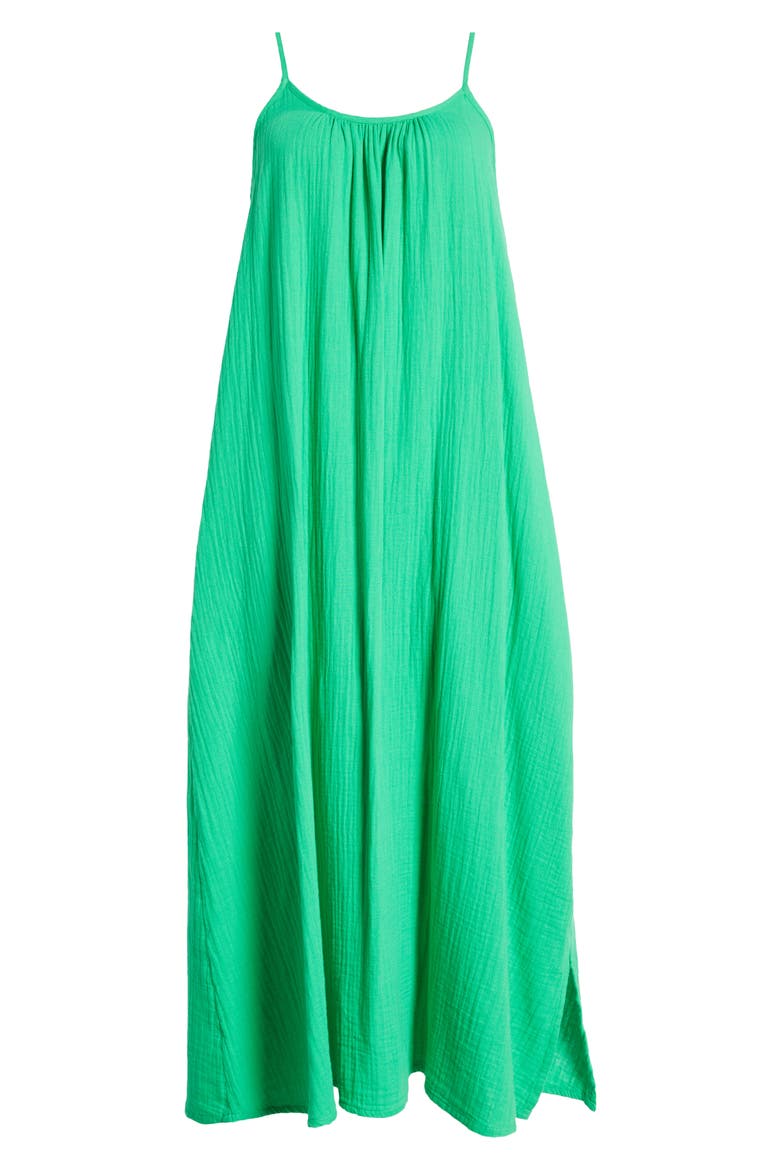 Cami Midi Dress, Alternate, color, GREEN BRIGHT
