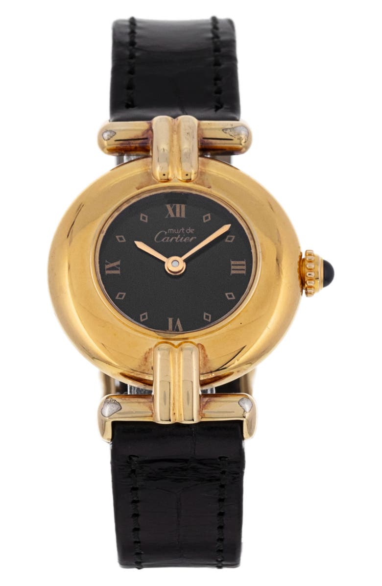 Watchfinder & Co. Preowned Must Leather Strap Watch, 24mm, Main, color,