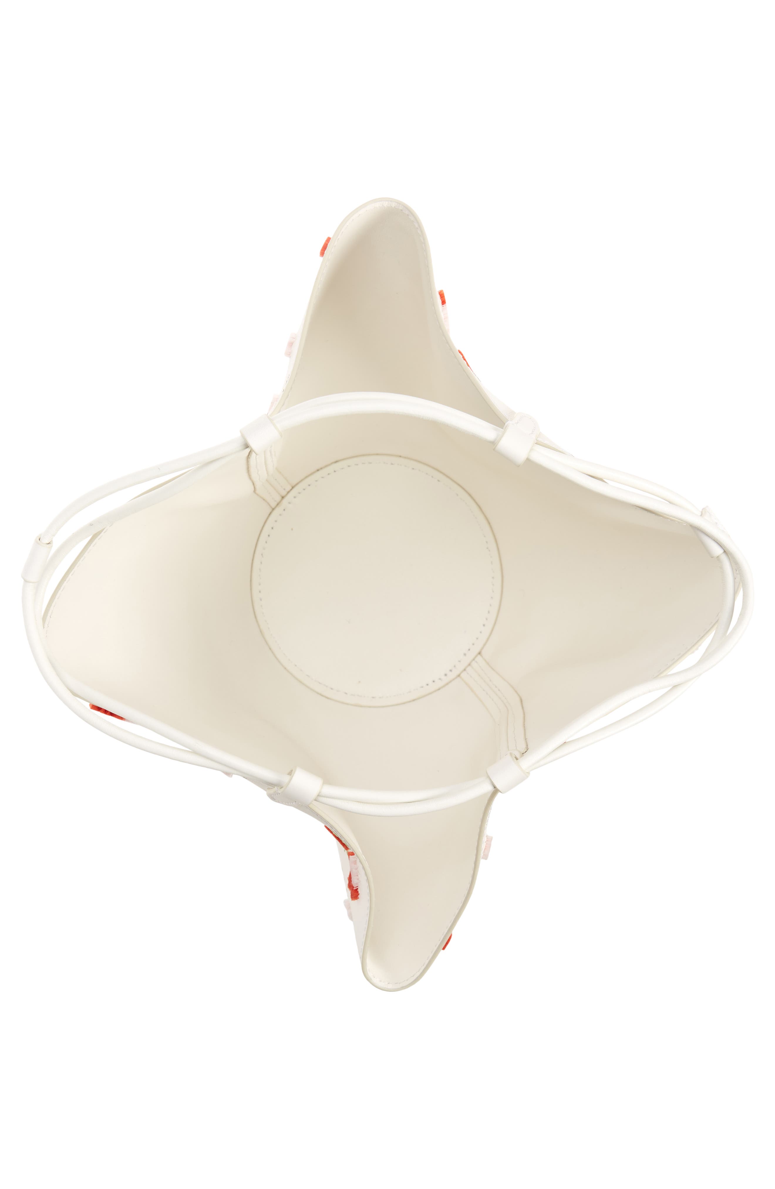 Khaite Mini Lotus Floral Embroidered Leather Tote, Alternate, color, 