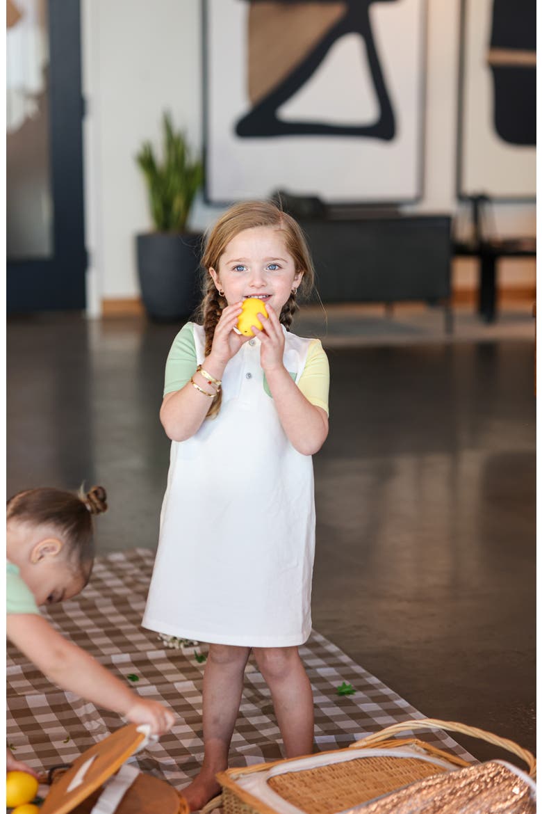 Kids' Sunshine Rainbows Colorblock Cotton Blend T-Shirt Dress, Alternate, color, WHITE/ SAGE MULTI