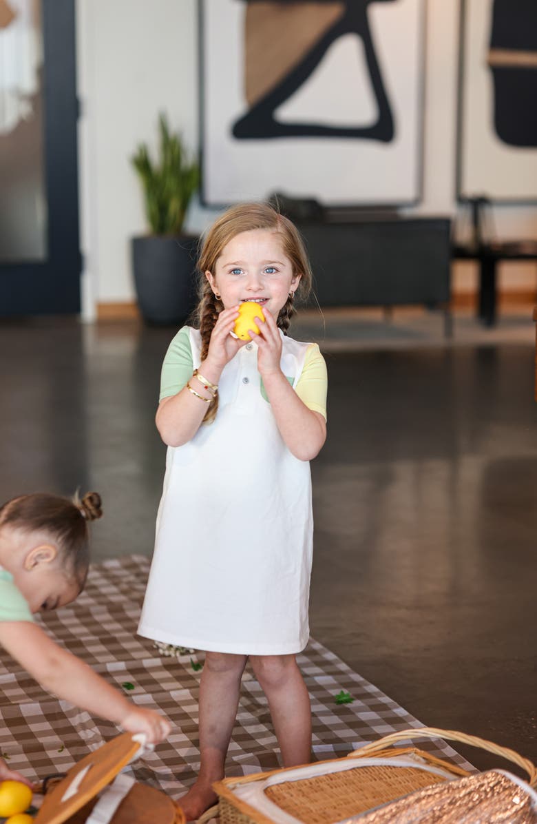 Manière Kids' Sunshine Rainbows Colorblock Cotton Blend T-Shirt Dress, Alternate, color, White/ Sage Multi