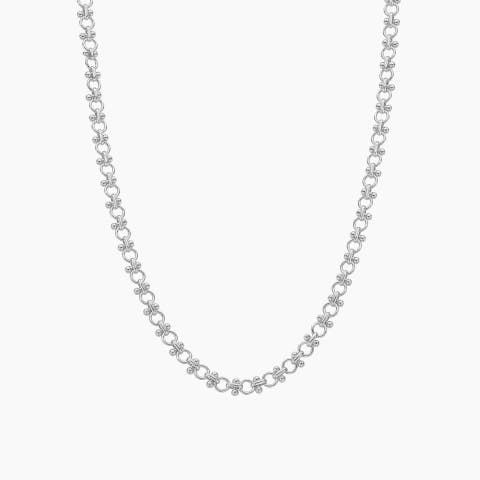 14k Gold Plated Lattice Chain Necklace Gift Idea