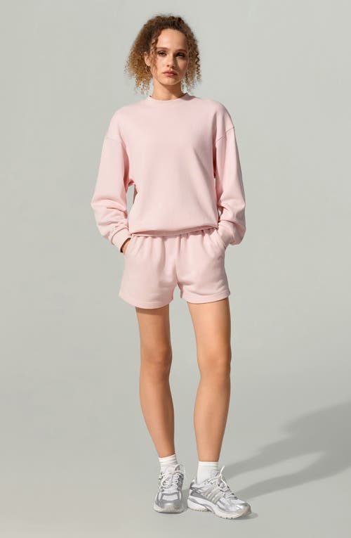 Lilysilk Silkerry Oversized Porchlight Balance Crew Pullover Sweatshirt In Pink