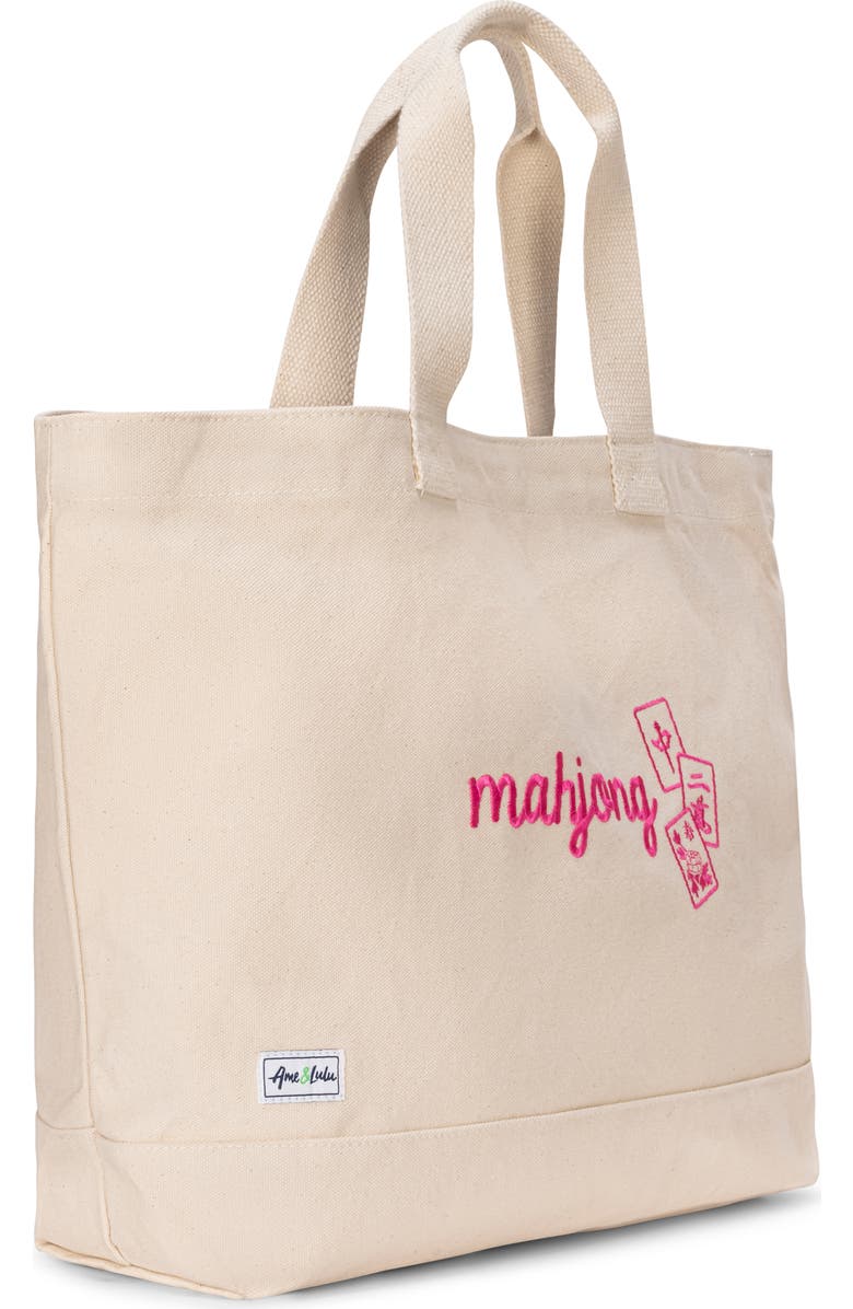 Ame & Lulu Mahjong Large Tote, Alternate, color, Pink