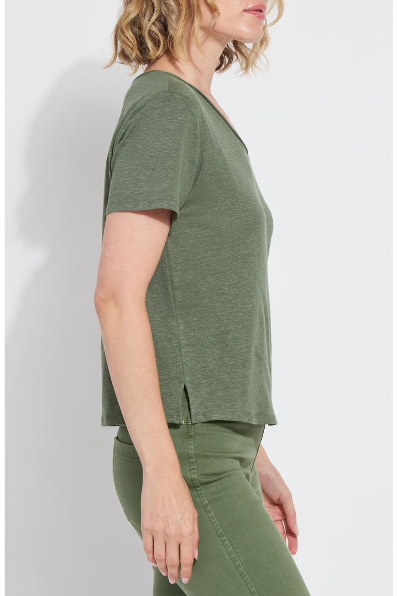 Cyrus Box Cut V-Neck T-Shirt, Alternate, color, STONE GREEN
