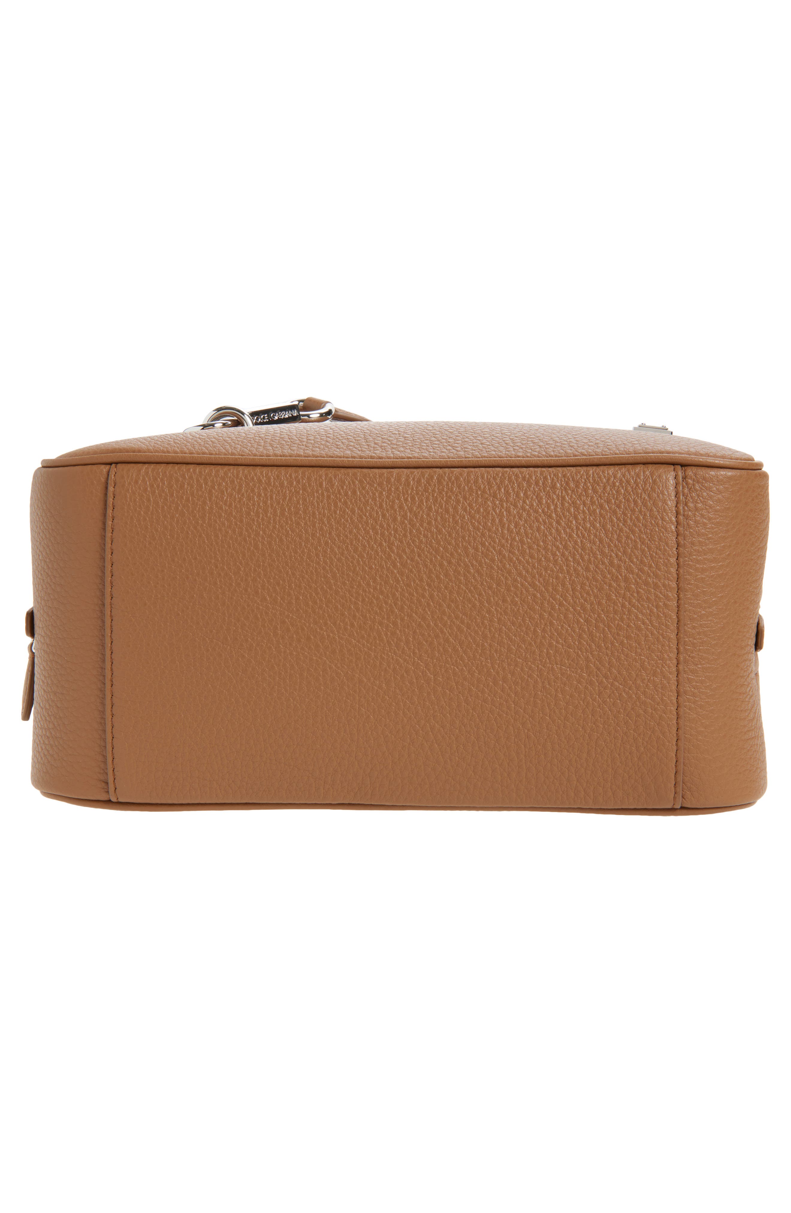 Dolce&Gabbana Lock Leather Bag, Alternate, color, Caramello