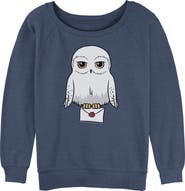 HARRY POTTER Junior's Harry Potter Cartoon Hedwig Letter  Sweatshirt