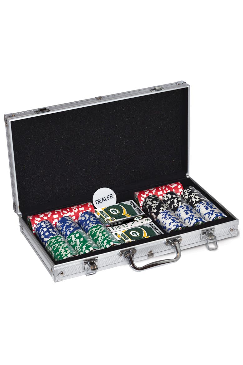 Green Bay Packers 300 Piece Poker Set, Alternate, color, Multicolor