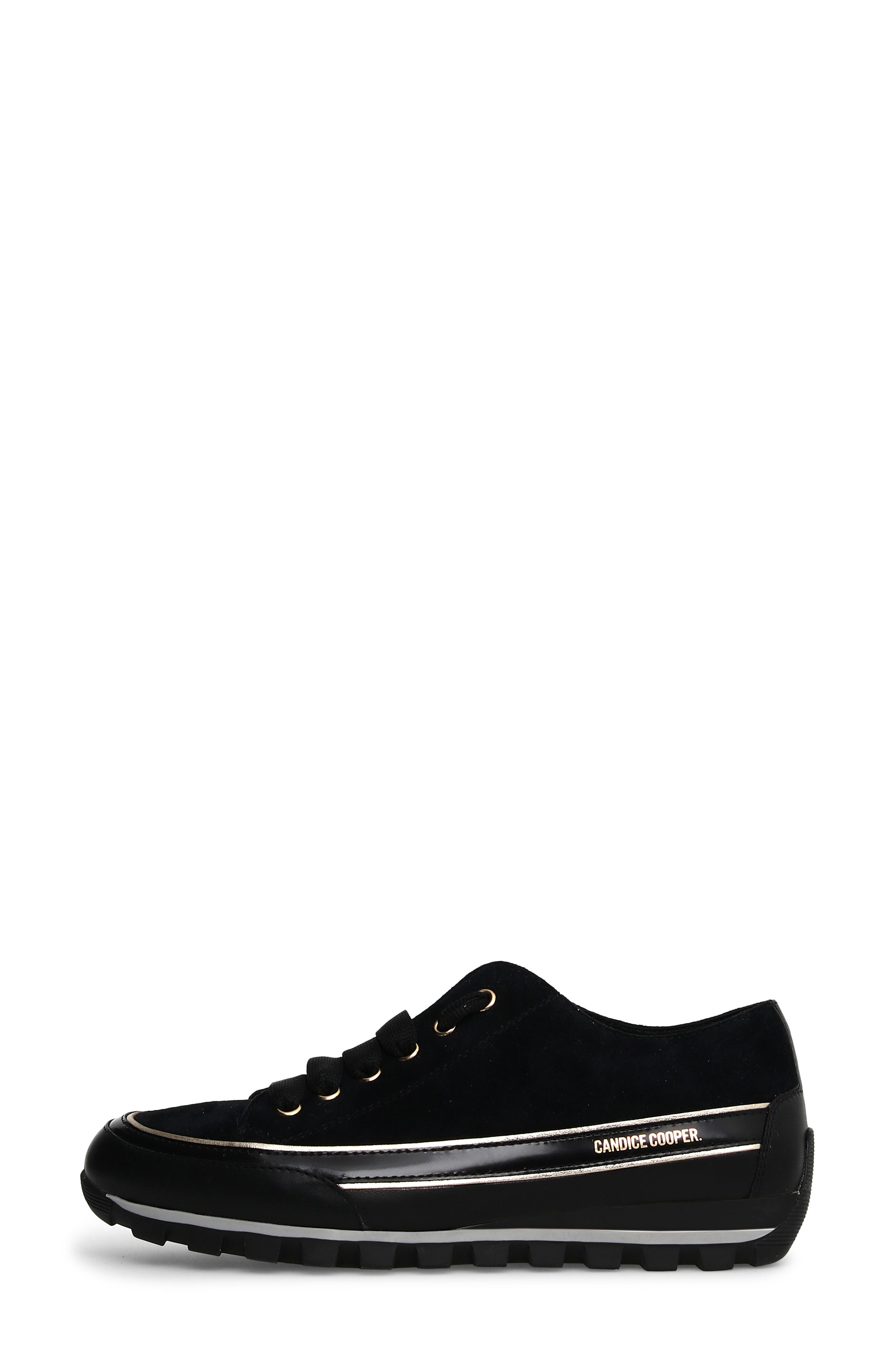 Candice Cooper Janis Strip Sneaker, Main, color, Black