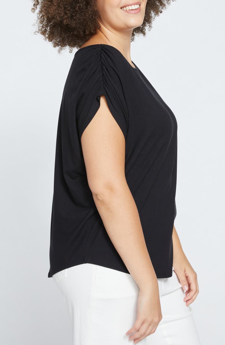 Universal Standard Helena Divine Jersey Top, Alternate, color, Black