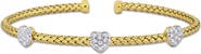 Julianna B. Cubic Zirconia Heart Station Weave Bangle