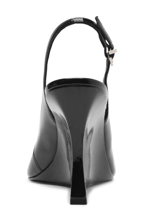 Arezzo Rowen Slingback Pointed Toe Wedge Pump In Black