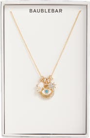 BaubleBar High Vibrations Evil Eye Charm Necklace