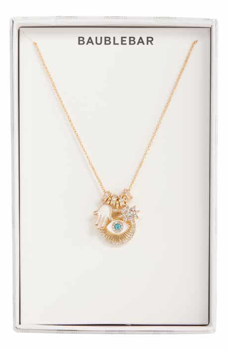 BaubleBar High Vibrations Evil Eye Charm Necklace