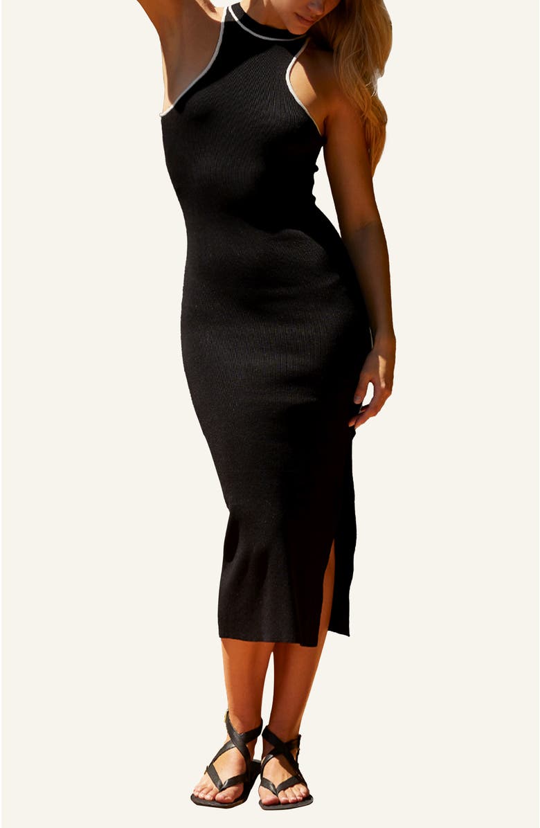 CRESCENT Racerback Knit Midi Dress, Main, color, 