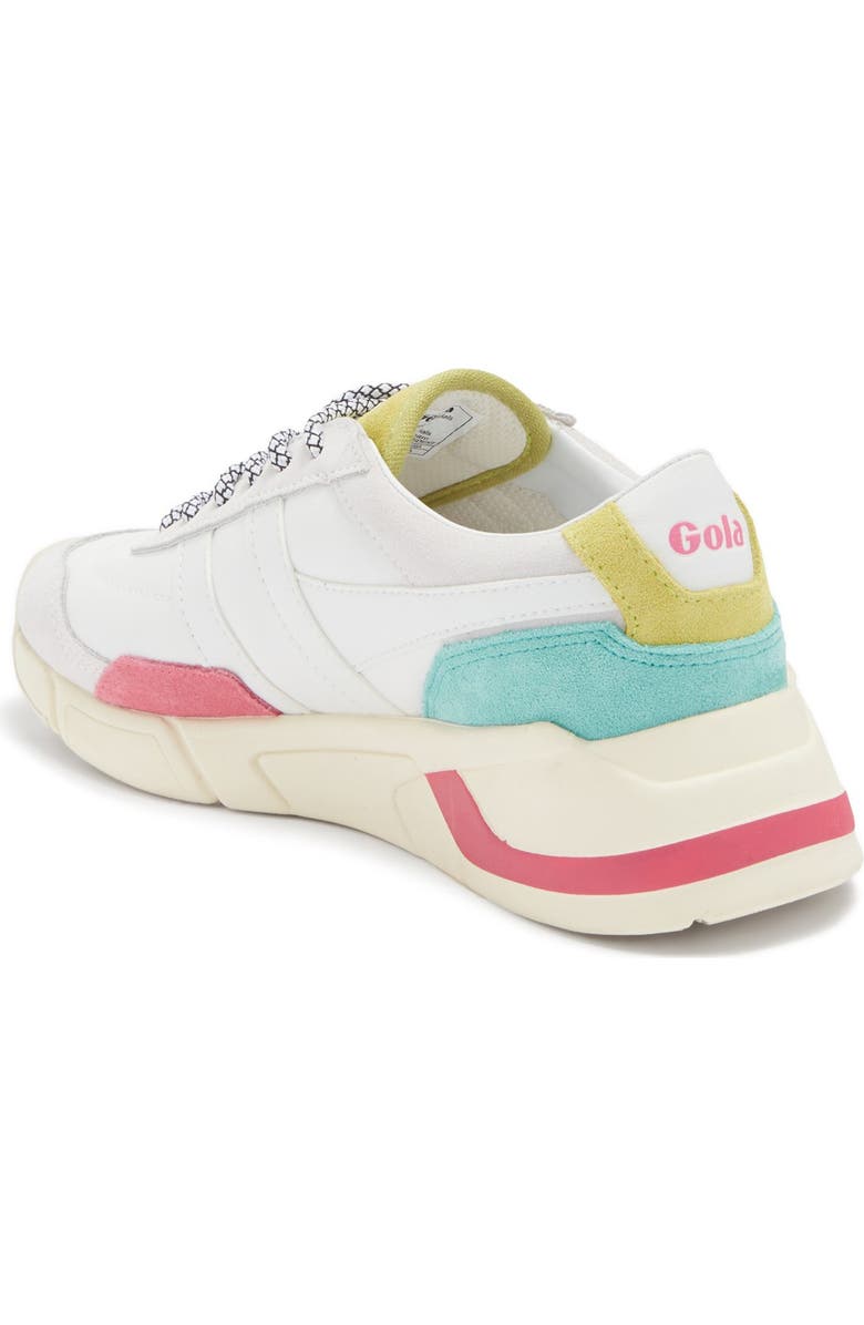 Gola Eclipse Trident Lace-Up Sneaker, Alternate, color, White/Fluro Pink/Seamist