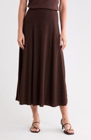 T Tahari Woven A-Line Skirt