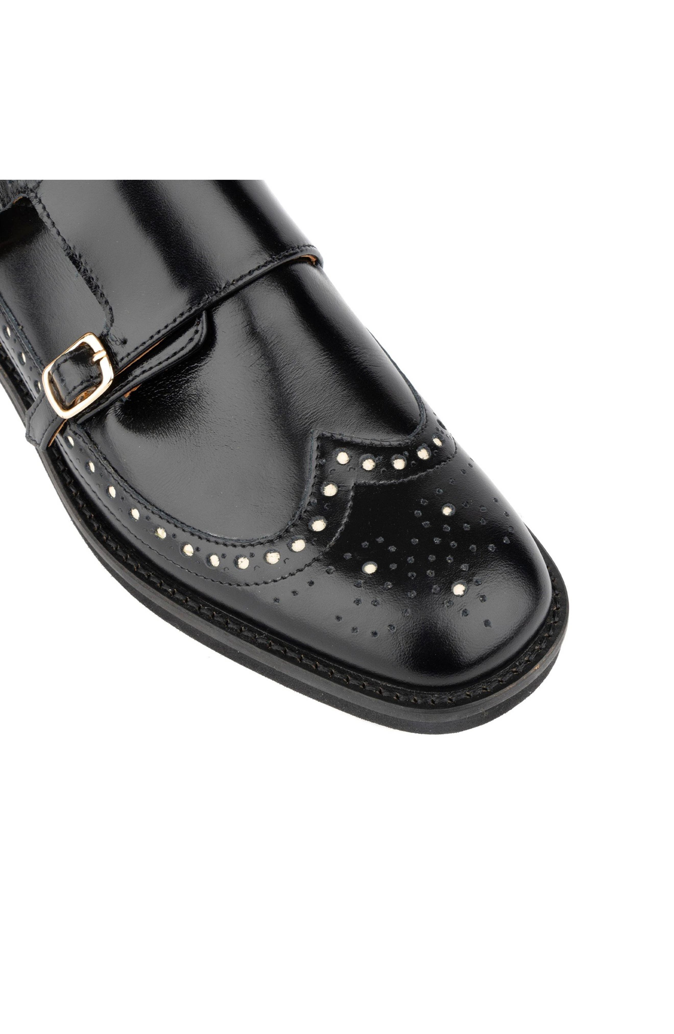 Windsor Water Resistant Double Monk, Alternate, color, BLACK
