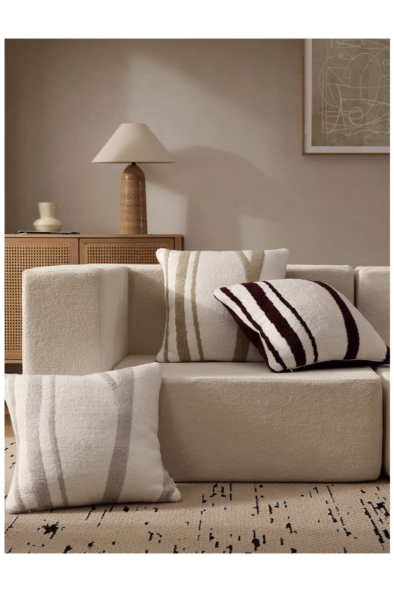 Cloud Silque Woodland Accent Pillow, Alternate, color, WHITE / FIG