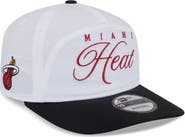 New Era Men's New Era White/Black Miami Heat 2025 NBA Draft On-Stage Nylon 19TWENTY Adjustable Hat