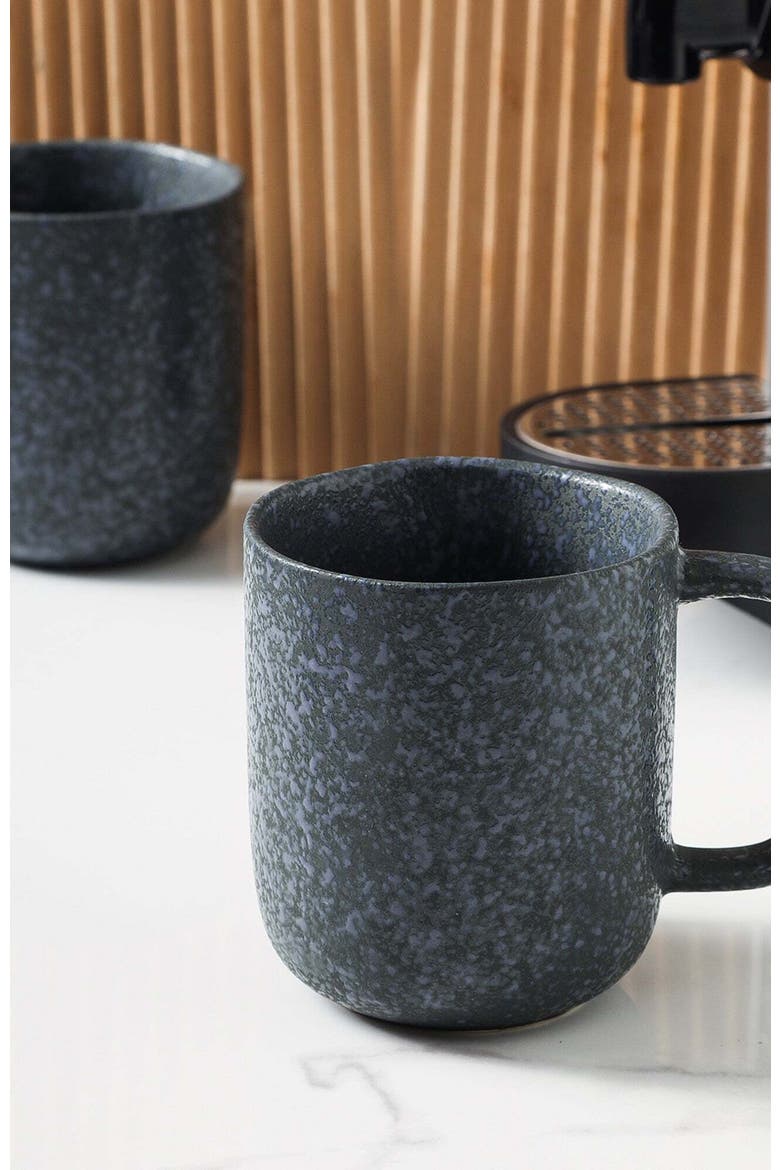 Tom Stoneware 4-Piece Mug Set, Alternate, color, Gray and Blue