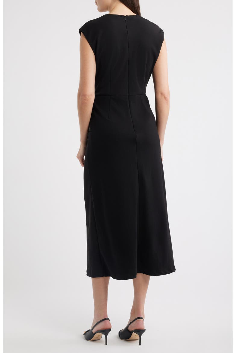 Cowl Neck Midi Dress, Alternate, color, BLACK