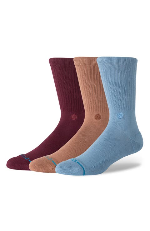 Icon Assorted 3-Pack Crew Socks