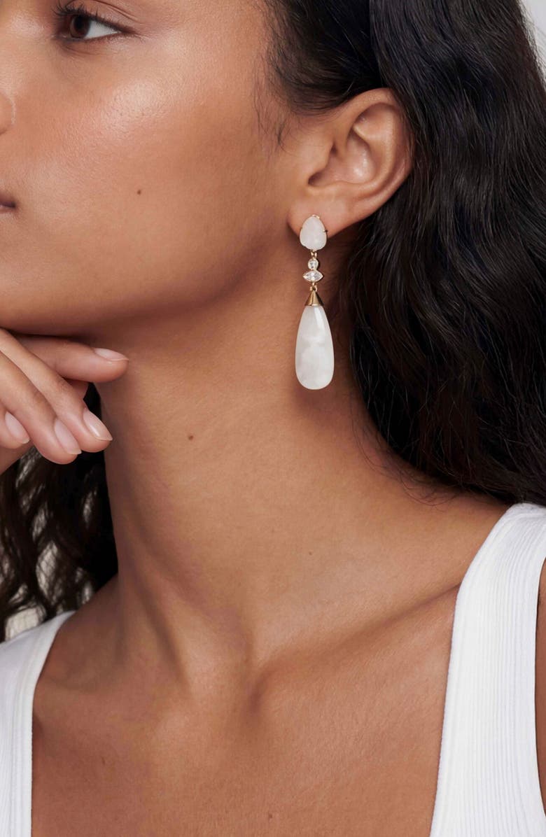 Ettika Solstice Drop Earrings, Alternate, color, Bone