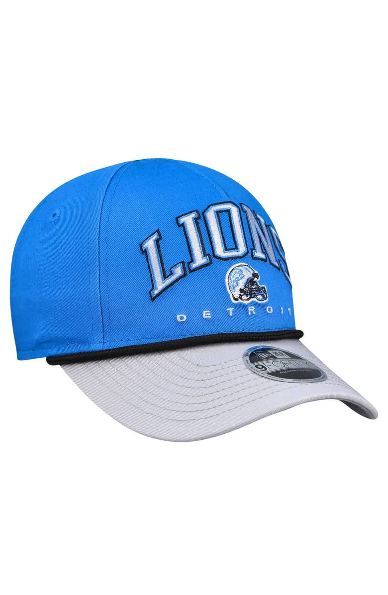 New Era Toddler New Era  Blue/Gray Detroit Lions  Arch COOLERA 9FORTY A-Frame Adjustable Hat, Alternate, color, Blue